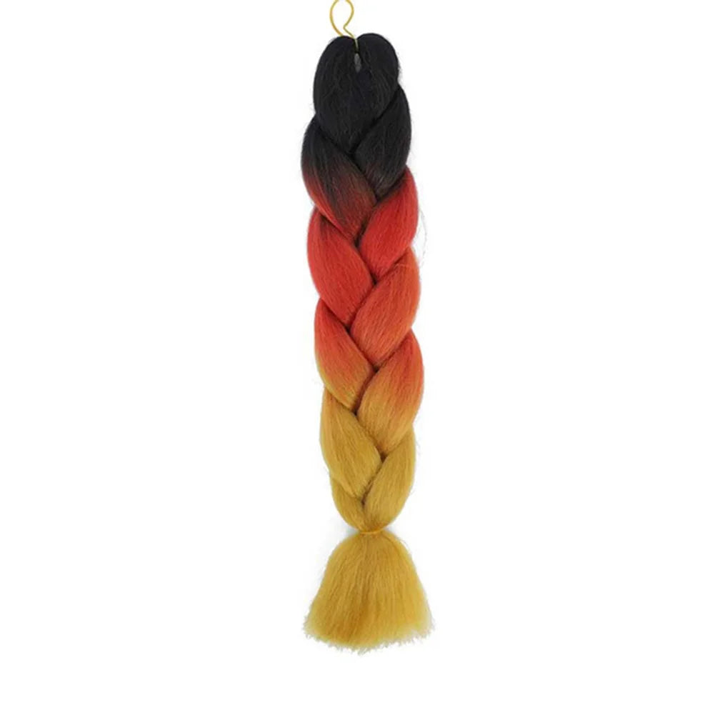 24 Inches DIY Jumbo Braiding Hair Synthetic Hair Extensions Afro Ombre Crochet Braid Hair Wholesale for Women