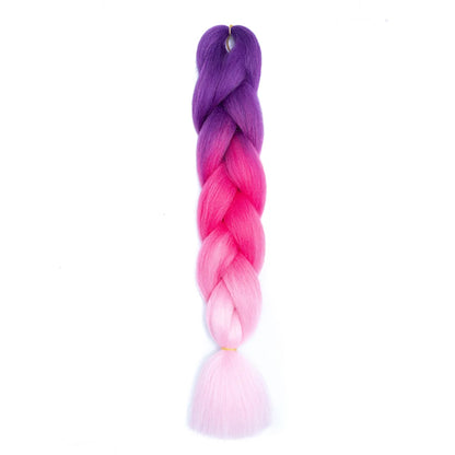 24 Inches DIY Jumbo Braiding Hair Synthetic Hair Extensions Afro Ombre Crochet Braid Hair Wholesale for Women
