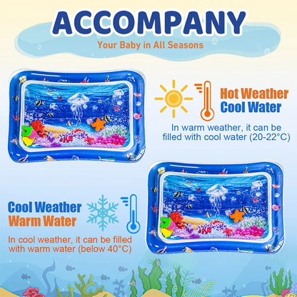 1Pc Inflatable PVC Baby Playing Water Mat White Jellyfish Toddler Pad Kids Early Education Activity Toys Mat Cushion Kids Gift