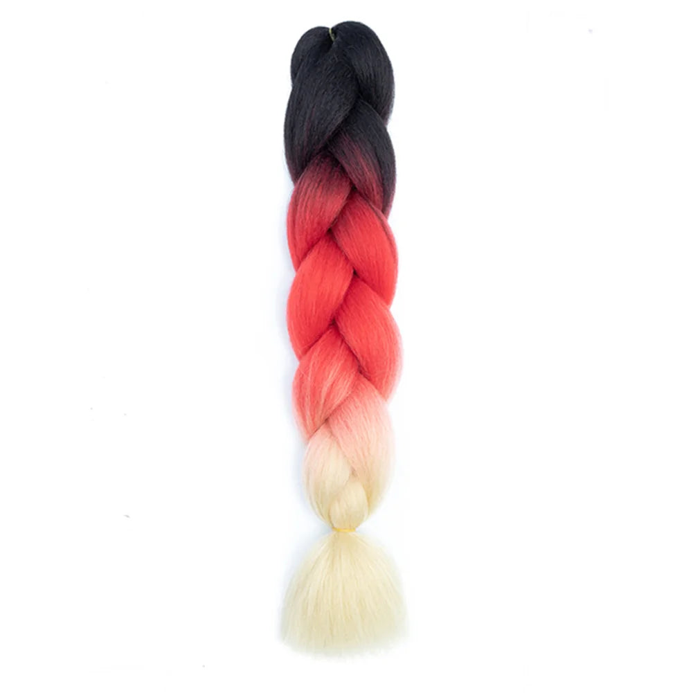 24 Inches DIY Jumbo Braiding Hair Synthetic Hair Extensions Afro Ombre Crochet Braid Hair Wholesale for Women