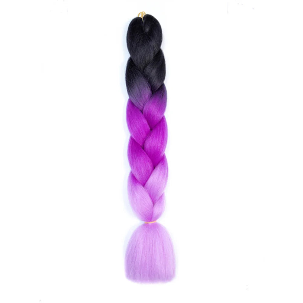 24 Inches DIY Jumbo Braiding Hair Synthetic Hair Extensions Afro Ombre Crochet Braid Hair Wholesale for Women