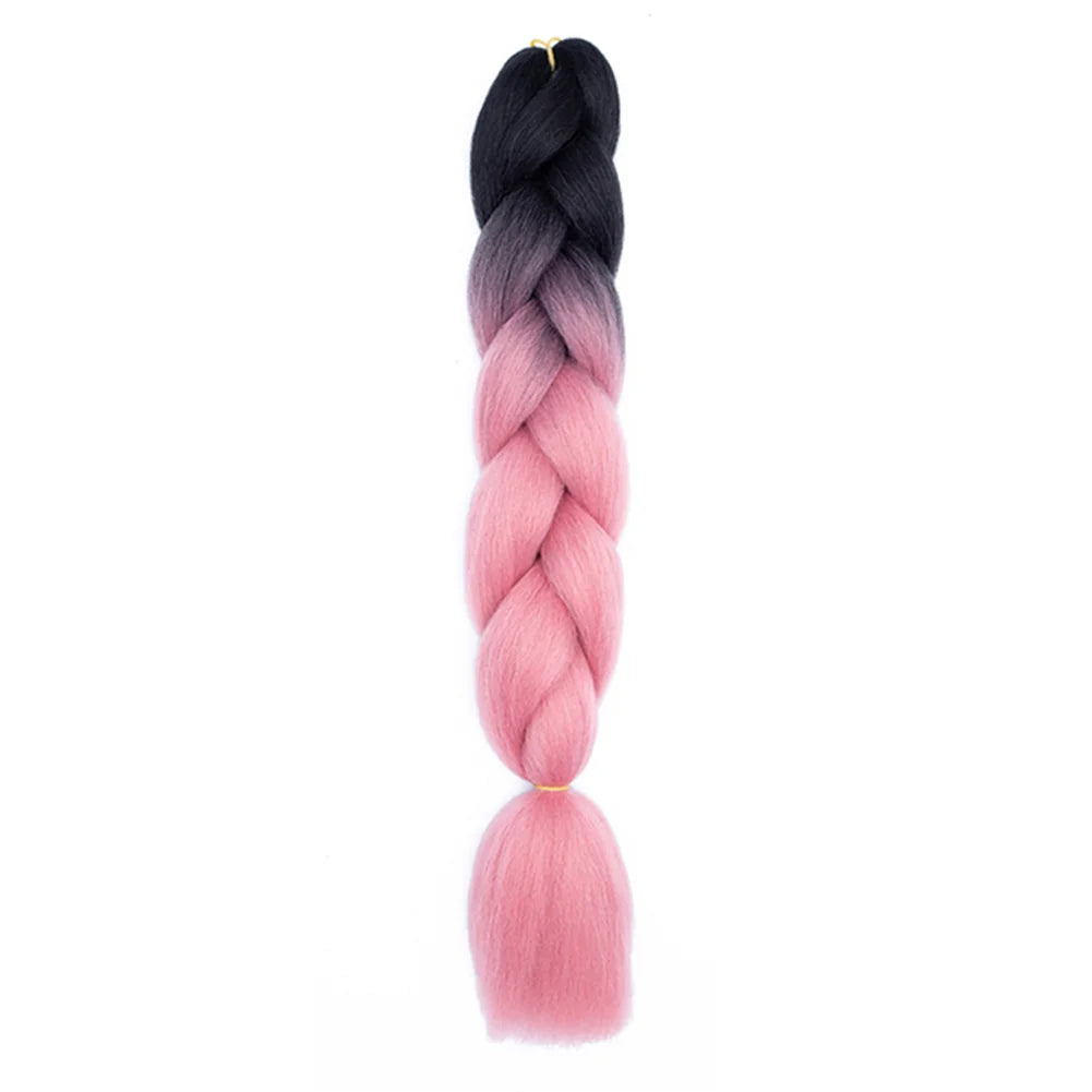 24 Inches DIY Jumbo Braiding Hair Synthetic Hair Extensions Afro Ombre Crochet Braid Hair Wholesale for Women